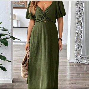 Elegant Green Maxi Dress